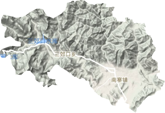 南寨镇地形地图