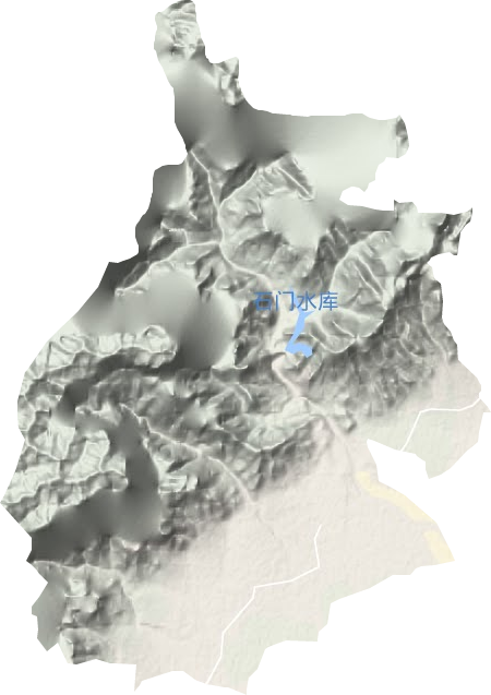上八里镇地形地图