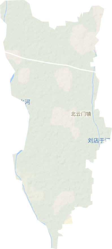 北云门镇地形地图