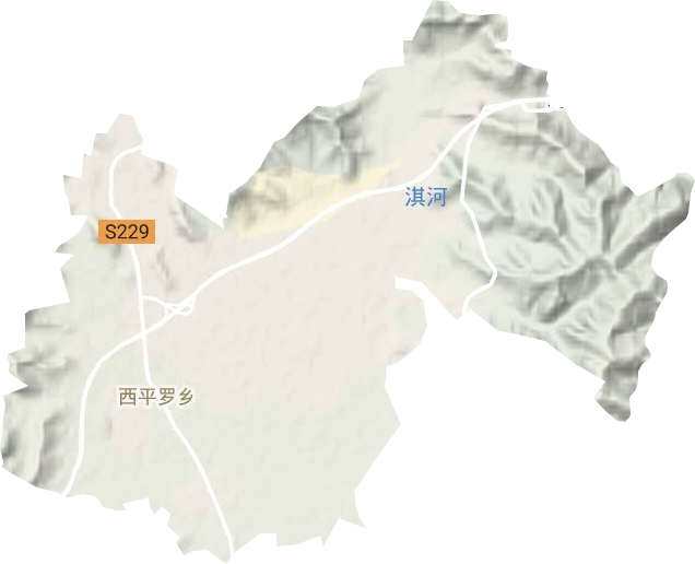 西平罗乡地形地图