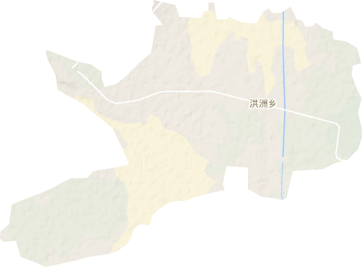 洪洲乡地形地图