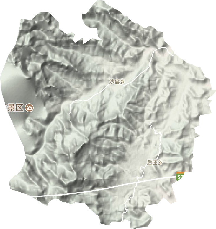 沙窑乡地形地图