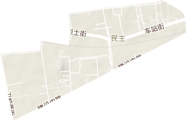 民主街道地形地图