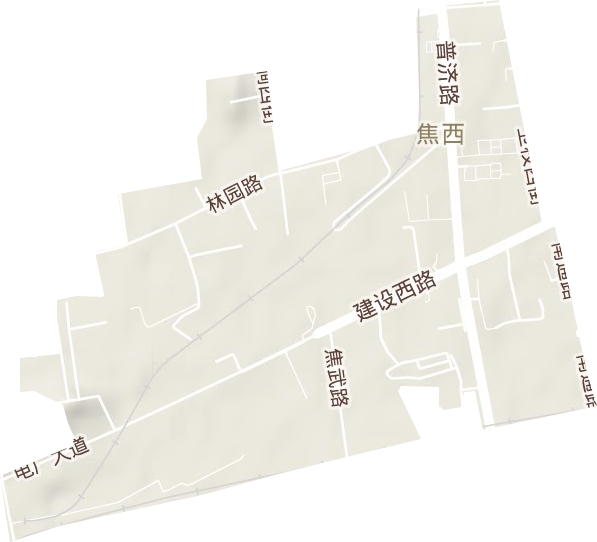 焦西街道地形地图