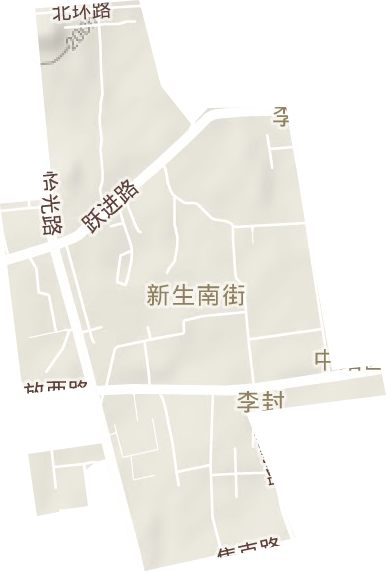 李封街道地形地图