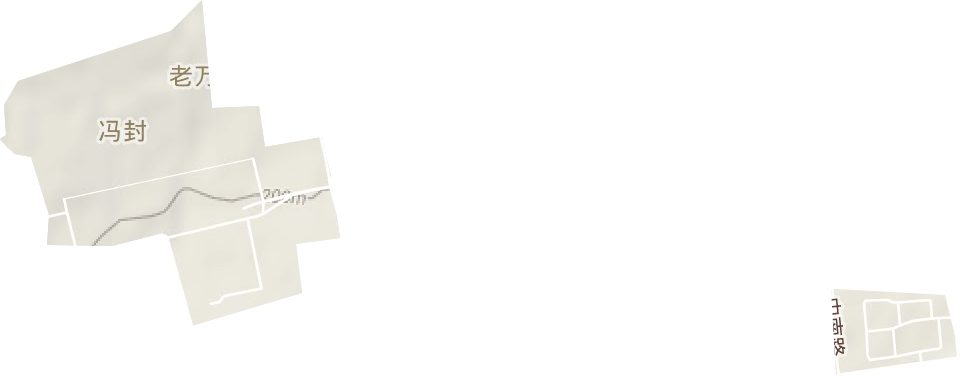 冯封街道地形地图