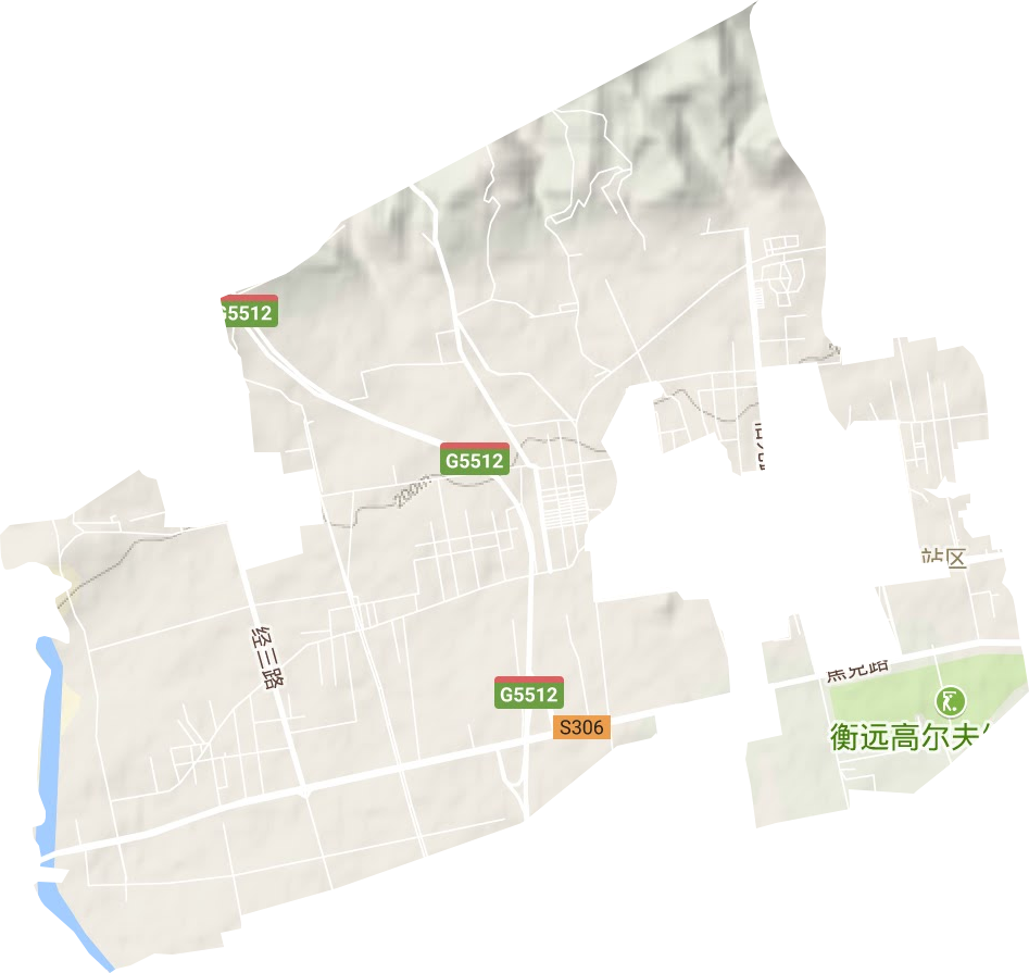 许衡街道地形地图