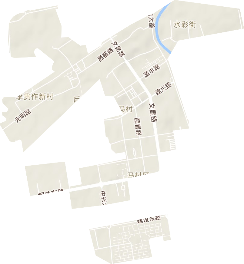 马村街道地形地图