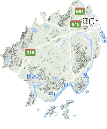 江门市地形地图