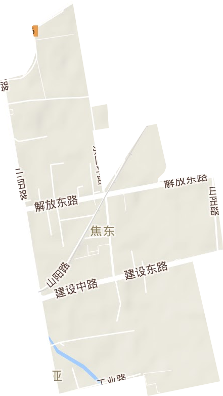 焦东街道地形地图