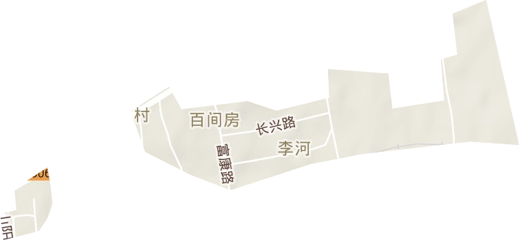 百间房街道地形地图