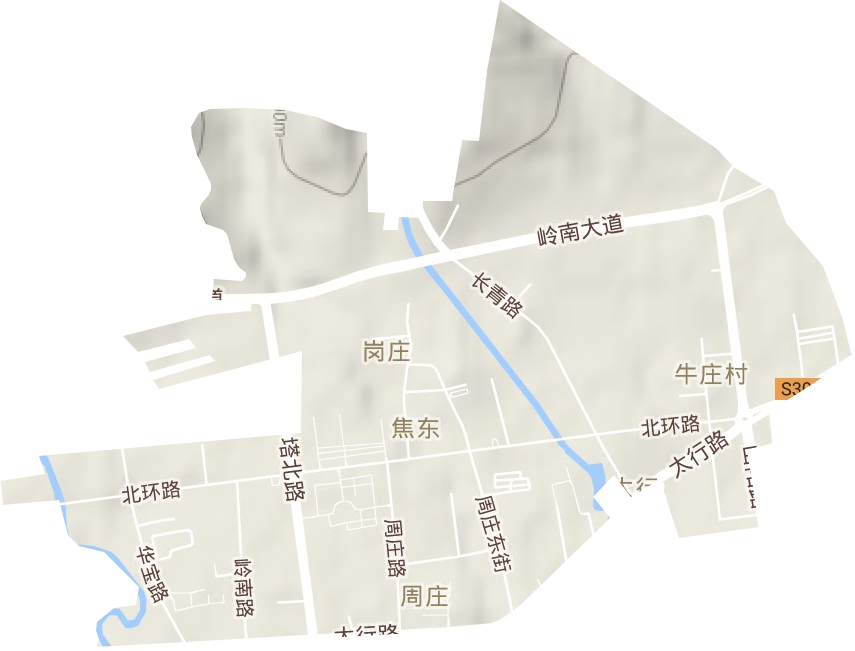 太行街道地形地图