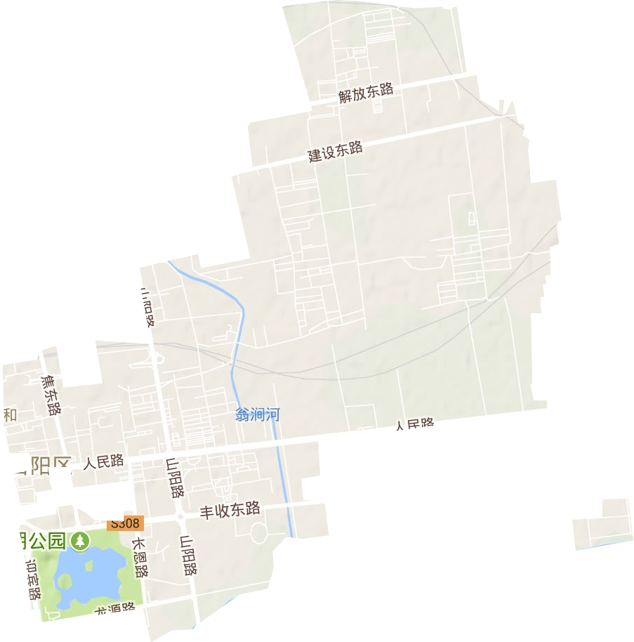 新城街道地形地图
