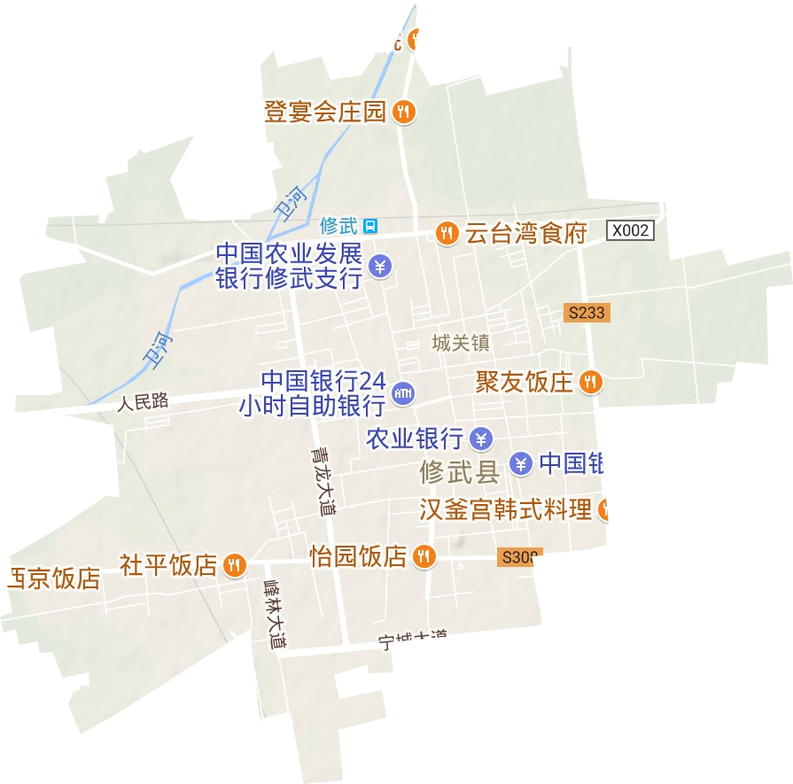 城关镇地形地图