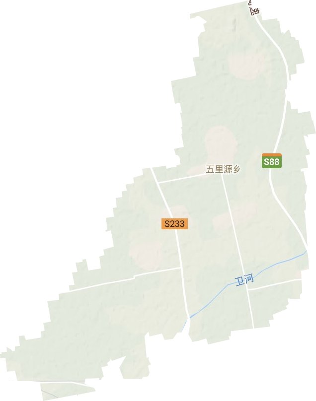 五里源乡地形地图
