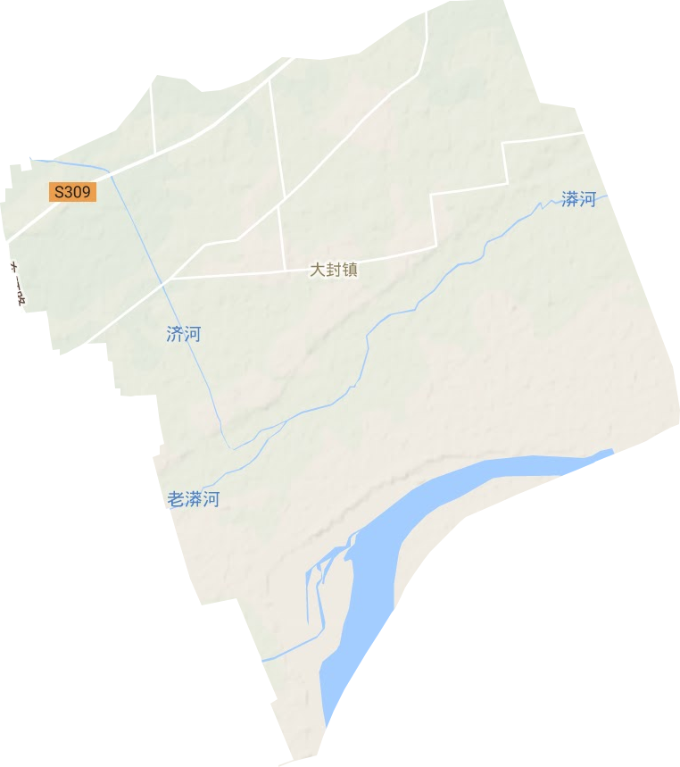 大封镇地形地图