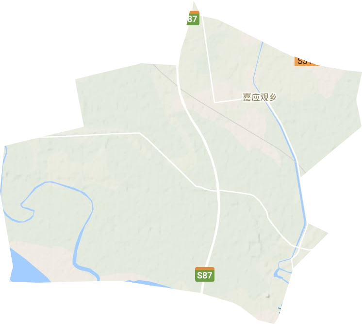 嘉应观乡地形地图