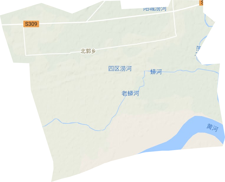 北郭乡地形地图