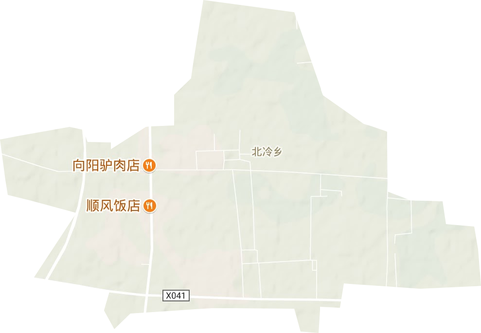 北冷乡地形地图