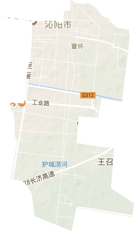 覃怀街道地形地图