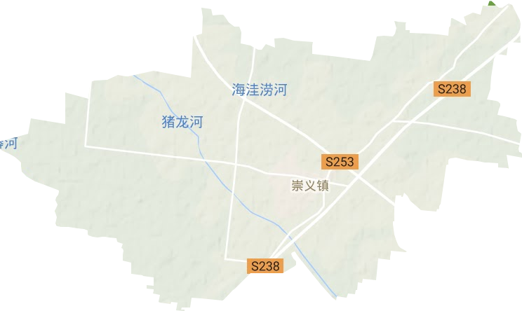 崇义镇地形地图