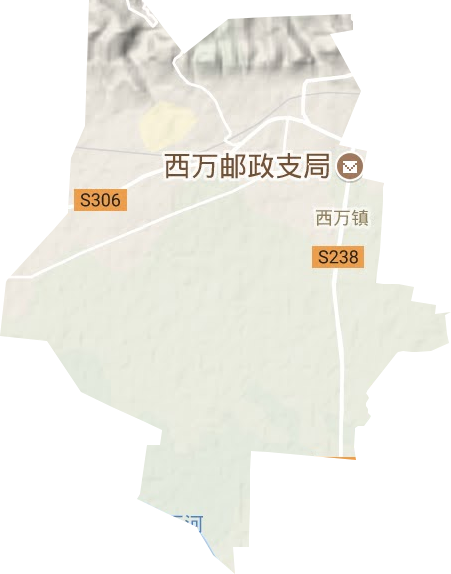 西万镇地形地图