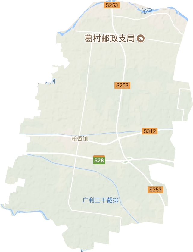 柏香镇地形地图
