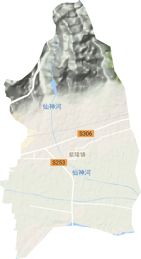紫陵镇地形地图