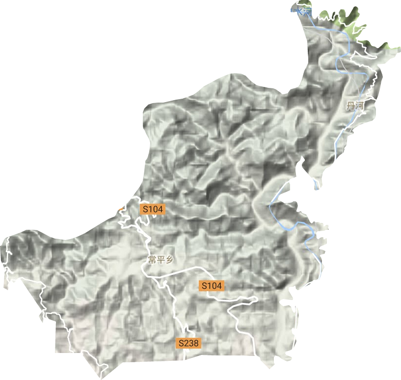 常平乡地形地图