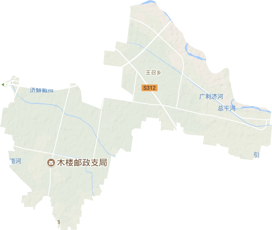 王召乡地形地图