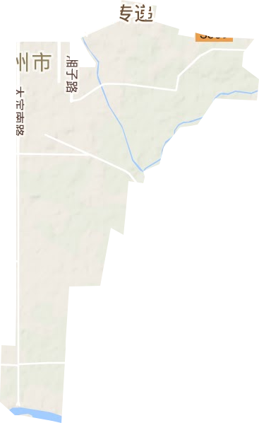 大定街道地形地图