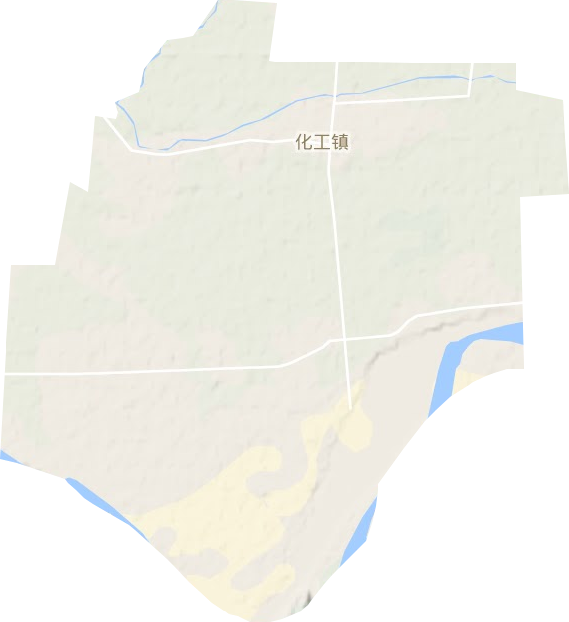化工镇地形地图