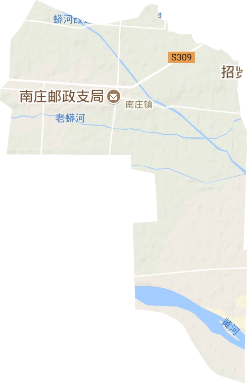南庄镇地形地图