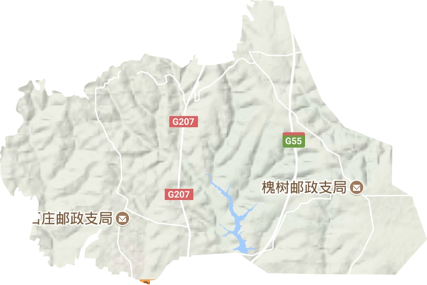 槐树乡地形地图
