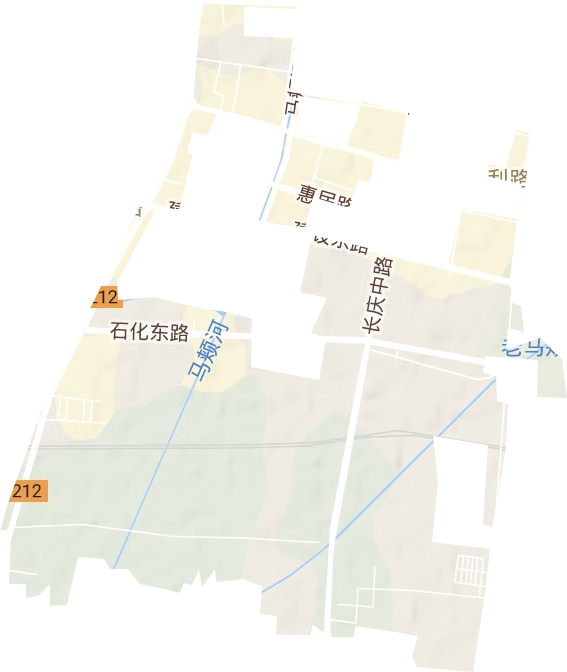 胜利路街道地形地图