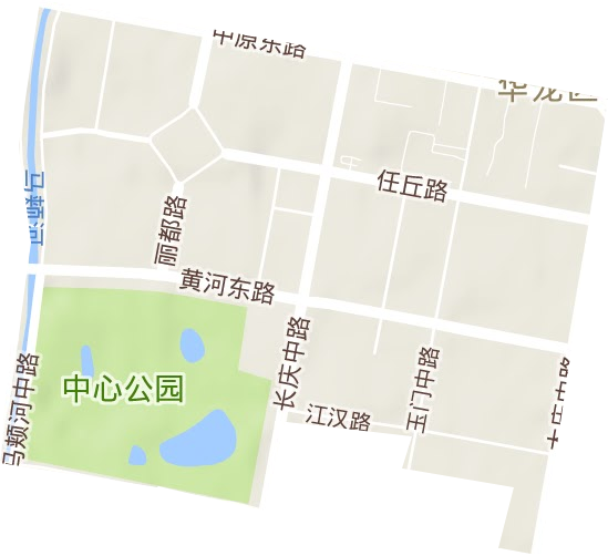 长庆路街道地形地图