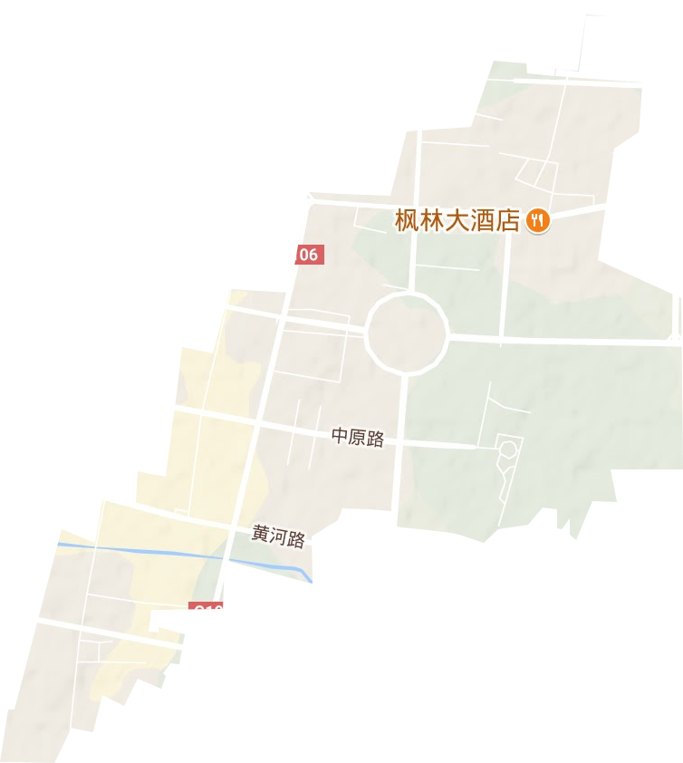 濮东街道地形地图