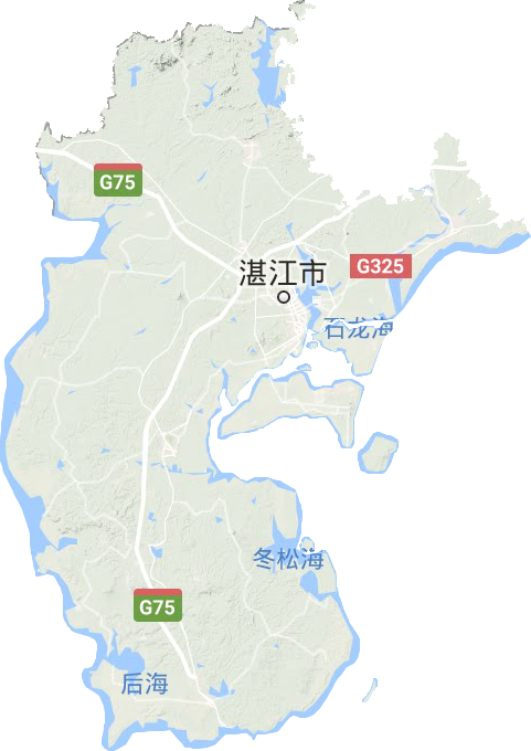 湛江市地形地图