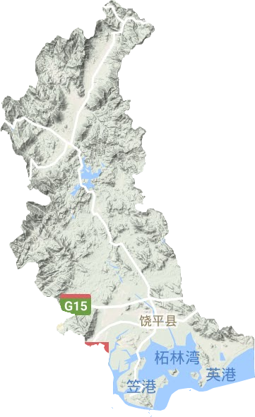 饶平县地形地图