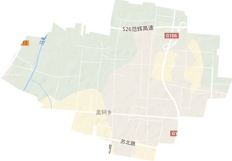 孟轲乡地形地图