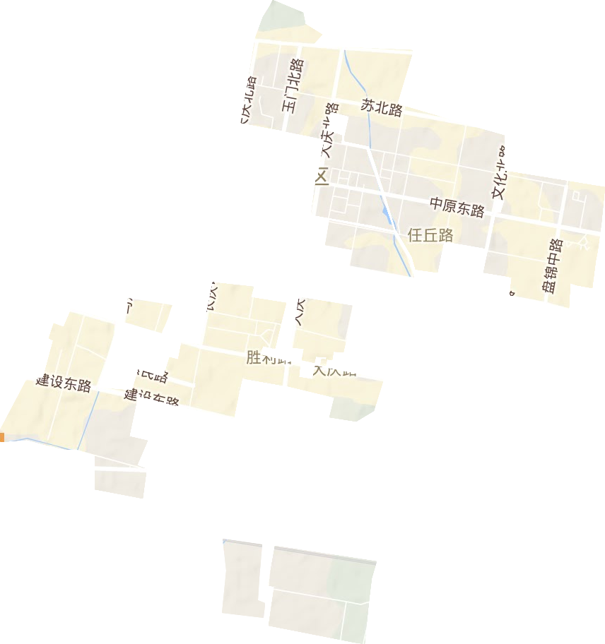中原油田街道地形地图