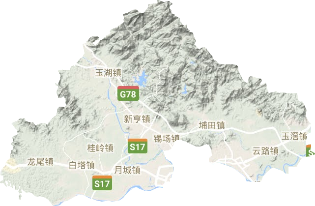 揭东区地形地图