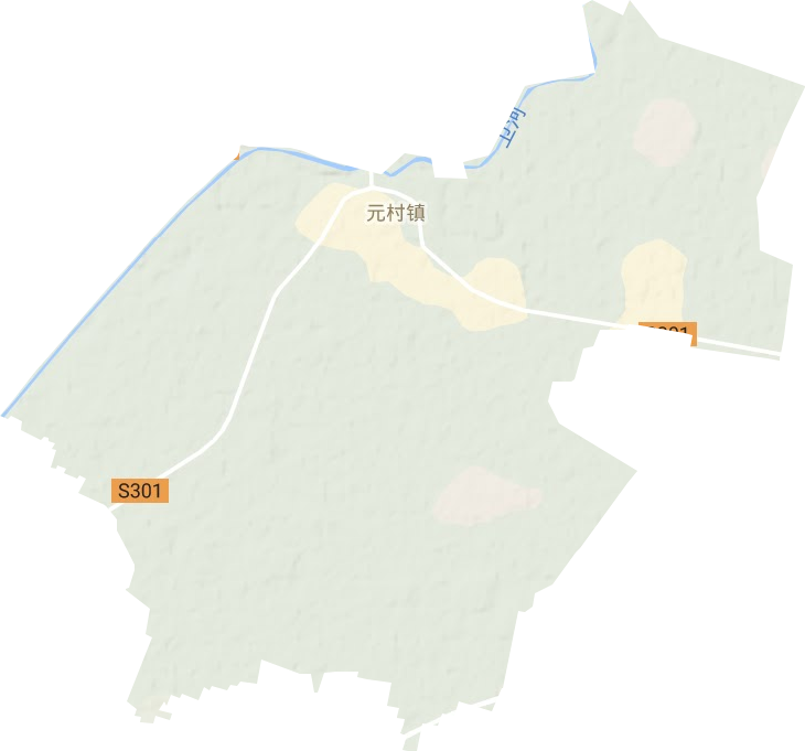 元村镇地形地图