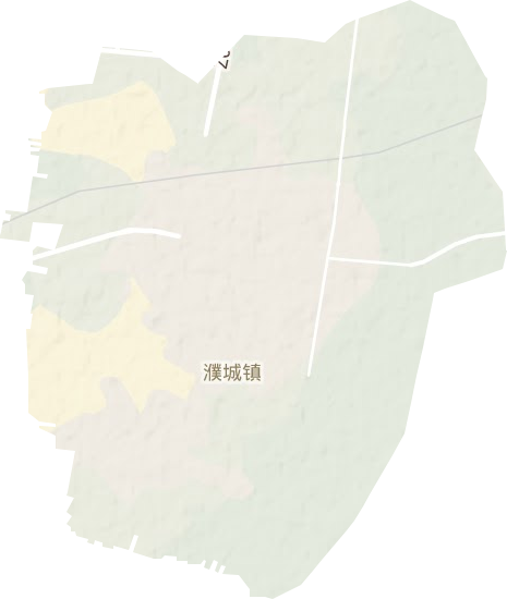 濮城镇地形地图