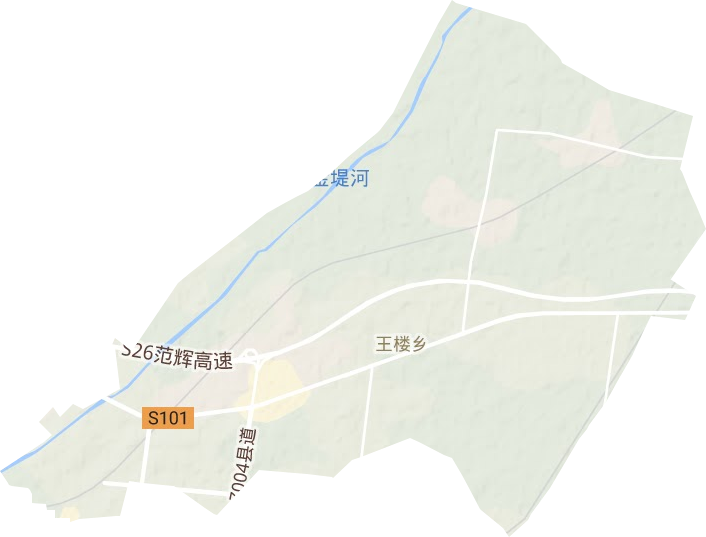 王楼镇地形地图