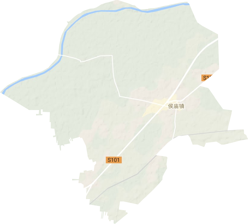 侯庙镇地形地图