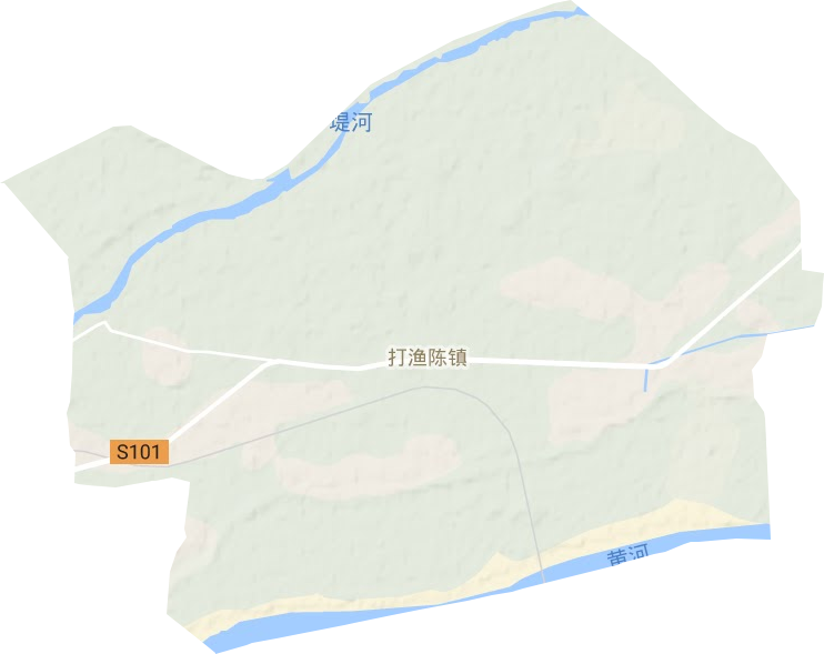 打渔陈镇地形地图