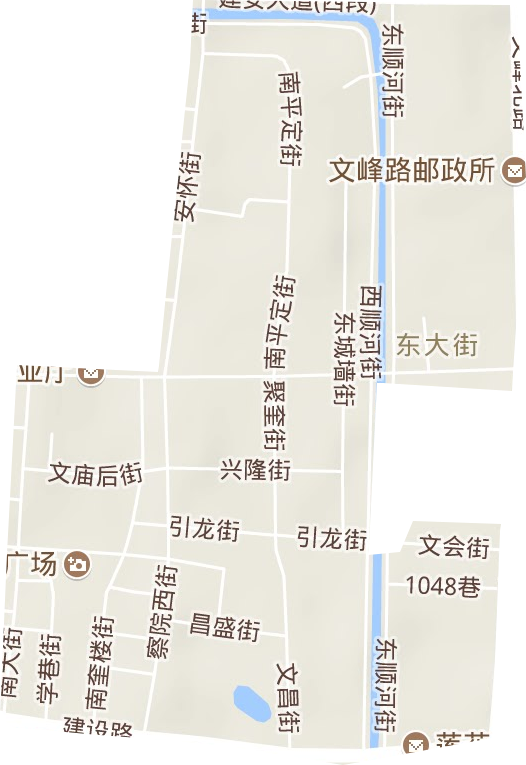 东大街道地形地图