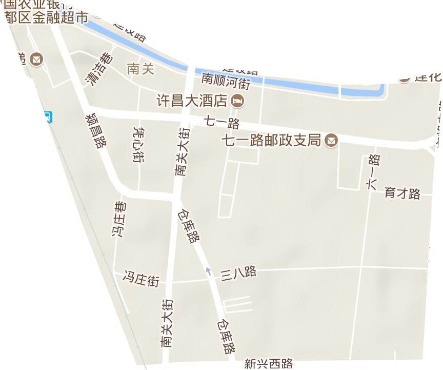 南关街道地形地图