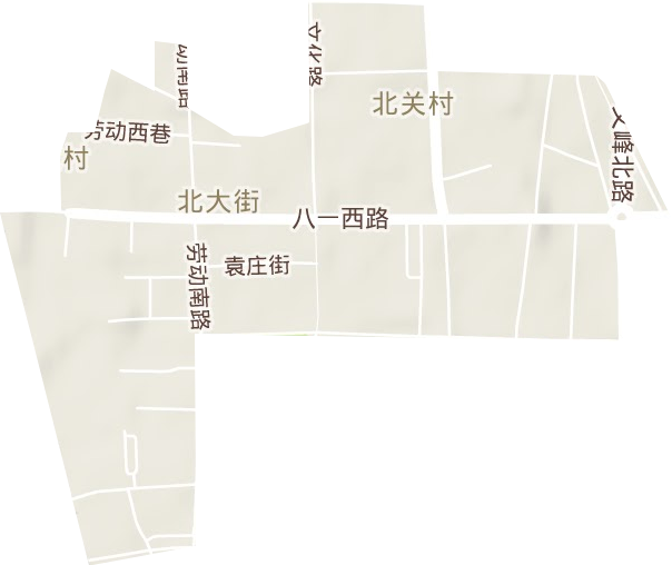 北大街道地形地图